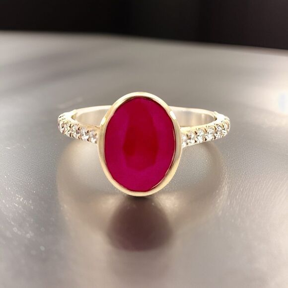 Natural Ruby Diamond Ring 6.75 14k Y Gold 4.38 TCW Certified $4,950 310583 - Picture 15 of 16
